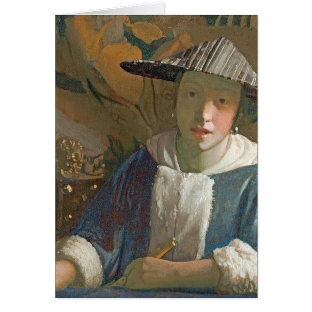 フルートを持つ若い女の子、c.1665-70 (正面)
