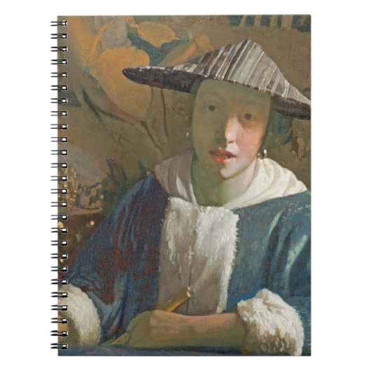 フルートを持つ若い女の子、c.1665-70 ノートブック (正面)