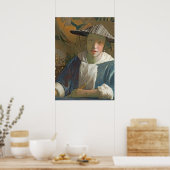 フルートを持つ若い女の子， c.1665-70 ポスター (キッチン)