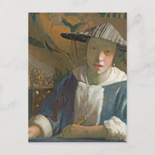 フルートを持つ若い女の子, c.1665-70 ポストカード