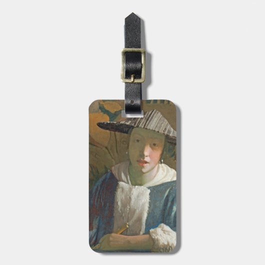 フルートを持つ若い女の子、c.1665-70 ラゲッジタグ (正面縦)