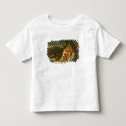 フルートを演奏している羊飼い トドラーTシャツ (正面)