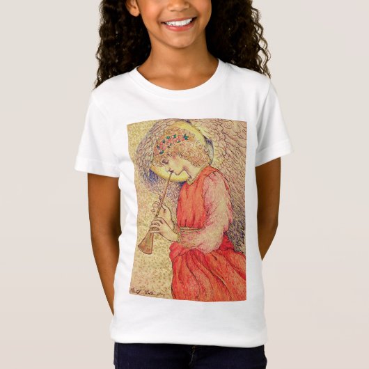 フルートを演奏する天使 Tシャツ (正面)