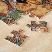 フルートを演奏するKRISHNA ジグソーパズル (側面)