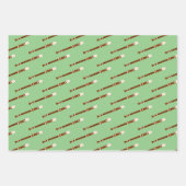 フルートウッドウィンドミュージカルデザイン ラッピングペーパーシート (正面3)