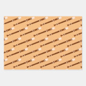 フルートウッドウィンドミュージカルデザイン ラッピングペーパーシート (正面2)