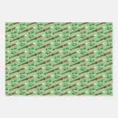 フルートウッドウィンドミュージカルデザイン ラッピングペーパーシート (正面3)