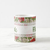 フルートウッドレース素朴バラ音楽 コーヒーマグカップ (中央)