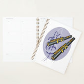 フルートエレガントデュエット音楽ミュージカル楽器 プランナー手帳 (ディスプレー)