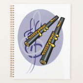 フルートエレガントデュエット音楽ミュージカル楽器 プランナー手帳 (正面)