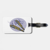 フルートエレガントデュエット音楽ミュージカル楽器 ラゲッジタグ (裏面横)