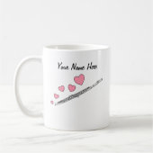 フルートカスタムウェディングマグフルートミュージシャン コーヒーマグカップ (左)