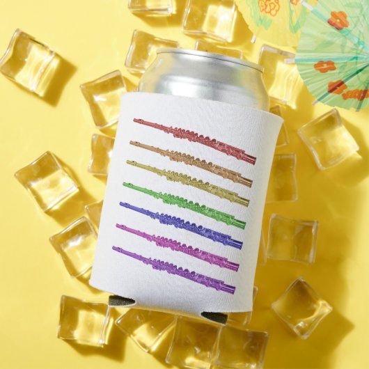 フルートカラフル虹 缶クーラー (インサイチュ 夏)