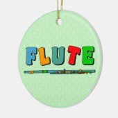 フルートカラフル セラミックオーナメント (左)