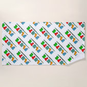 フルートカラフル ビーチタオル (正面)