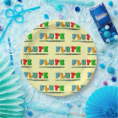 フルートカラフル ペーパープレート (パーティー)