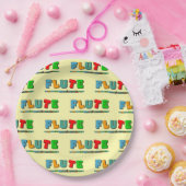 フルートカラフル ペーパープレート (パーティー)