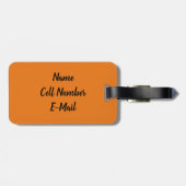 フルートココペリ付きゴールデンストライプシンボル ラゲッジタグ (裏面横)