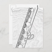 フルートスケッチはがき ポストカード (正面/裏面)
