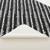 フルートスケッチパターン シェルパブランケット (3/4)