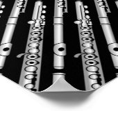 フルートスケッチパターン ポスター (角)