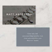 フルートスタイリッシュミュージシャンブミニマルルー 名刺 (正面/裏面)