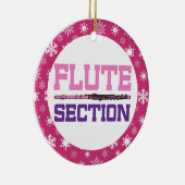 フルートセクション楽隊音楽のクリスマスのオーナメントのギフト セラミックオーナメント (右)