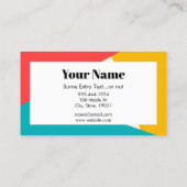 フルートトリカラー – ターコイズサンゴ金ゴールド 名刺 (裏面)