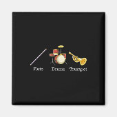 フルートドラムトランペットバンド楽器微妙なアンチT マグネット (正面)