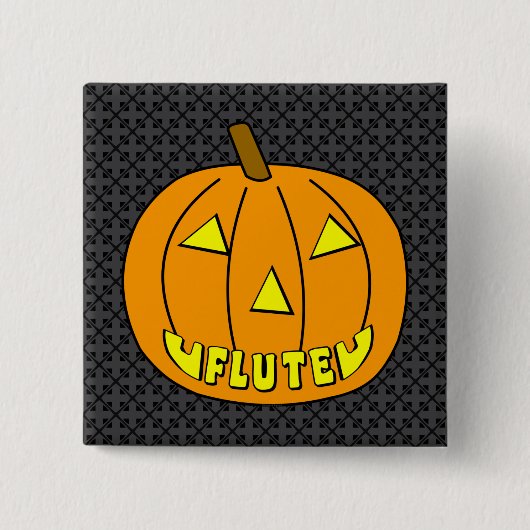 フルートハロウィーンパンプキン 缶バッジ (正面)