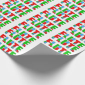 フルートパッチワーク文字ラッピング紙 ラッピングペーパー (角)