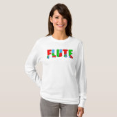 フルートパッチワーク文字 Tシャツ (正面フル)