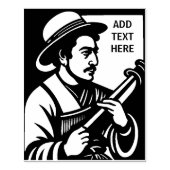 フルートパーソナライズされたスト – 木工品スタンプ ラバースタンプ (インプリント)