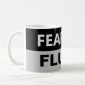 フルートフルート奏者のミュージシャンマグを恐れる コーヒーマグカップ (左)