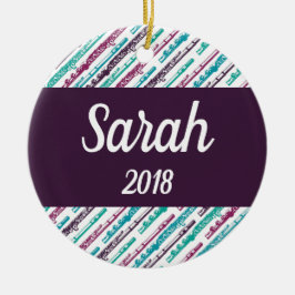 フルートプレーヤーギフトパーソナライズされたカスタム セラミックオーナメント