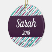 フルートプレーヤーギフトパーソナライズされたカスタム セラミックオーナメント (左)