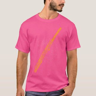 フルートプレーヤーギフトラブミュージック楽器Tシャツ Tシャツ