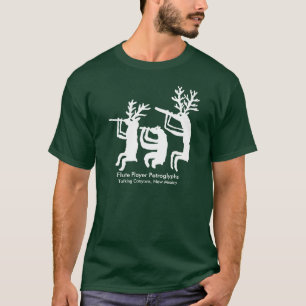 フルートプレーヤーペトログリフTシャツ Tシャツ