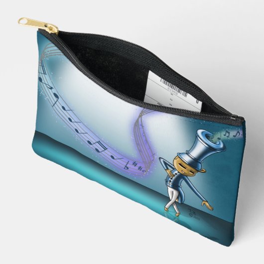 フルートミュージカル楽器 アクセサリーポーチ (見開き)