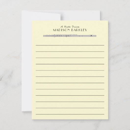 フルートミュージシャン音楽先生バンド サンキューカード (正面)