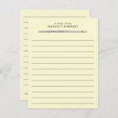 フルートミュージシャン音楽先生バンド サンキューカード (正面/裏面)