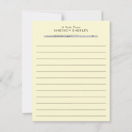 フルートミュージシャン音楽先生バンド サンキューカード