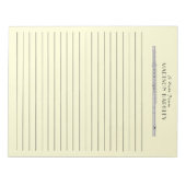 フルートミュージシャン音楽先生バンド ノートパッド (正面)