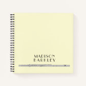 フルートミュージシャン音楽先生バンド ノートブック (正面)