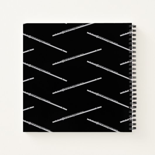 フルートミュージシャン音楽先生バンド ノートブック (裏面)