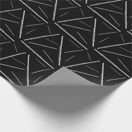 フルートミュージシャン音楽先生バンド ラッピングペーパー (角)