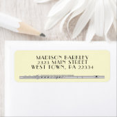 フルートミュージシャン音楽先生バンド ラベル (インサイチュ)