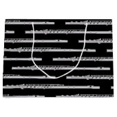 フルートミュージシャン音楽先生バンド ラージペーパーバッグ (正面)