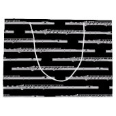 フルートミュージシャン音楽先生バンド ラージペーパーバッグ (裏面)