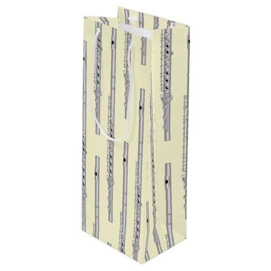 フルートミュージシャン音楽先生バンド ワインギフトバッグ (正面アングル)